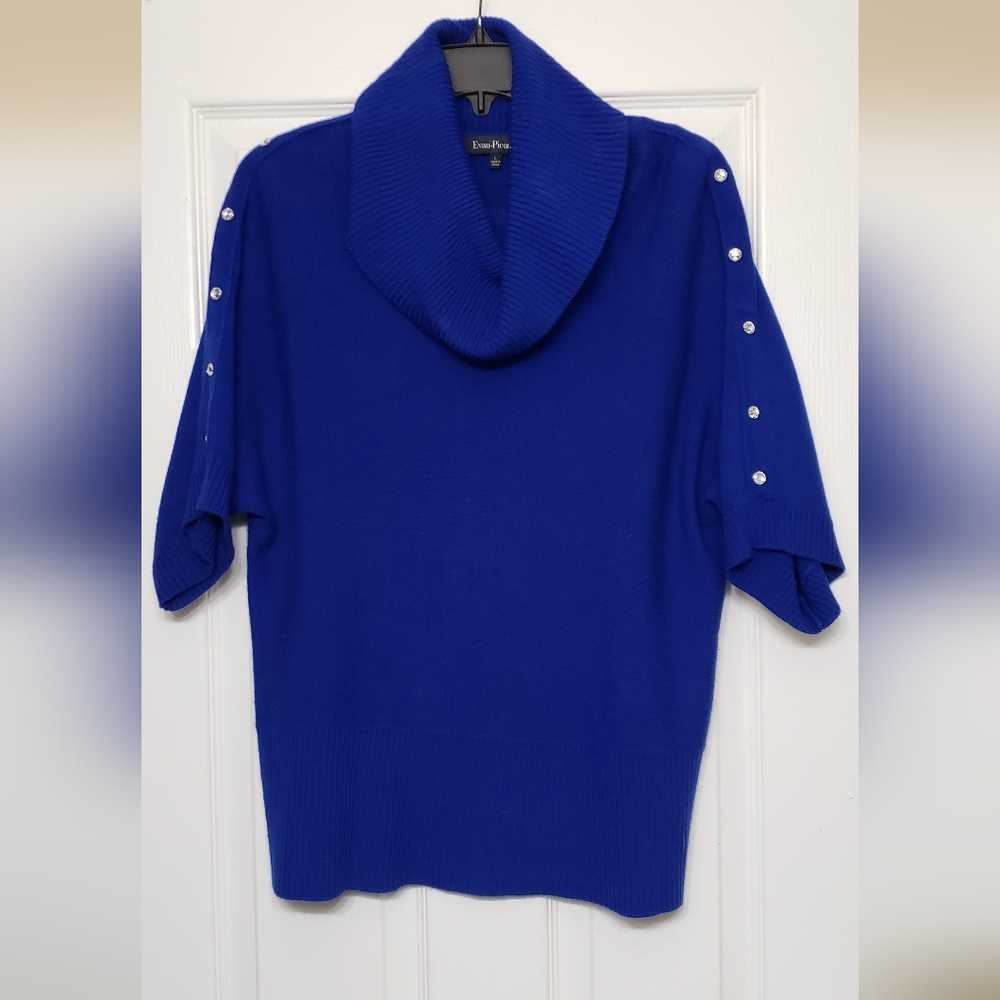 Royal Blue Evan Picone Sweater blouse top shirt